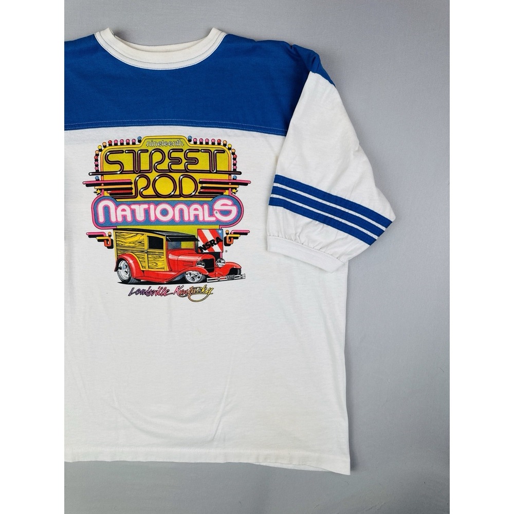 Vintage 80s NSRA Street Rod Nationals Louisville USA Single Stitch T Shirt L - Picture 4 of 11